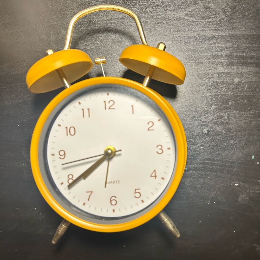 Yellow Retro Alarm Clock